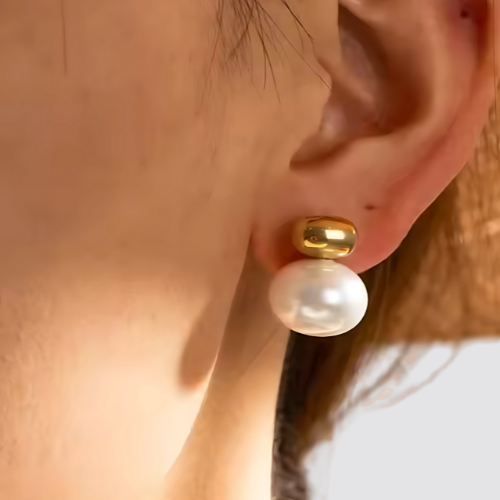 Klassische Perlen Ohrringe